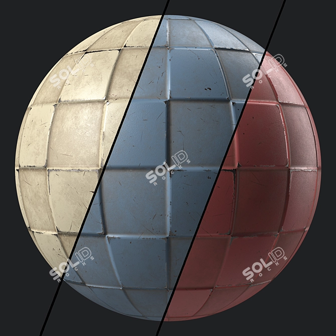 Metal Panels PBR Painting Textures 3D model image 7