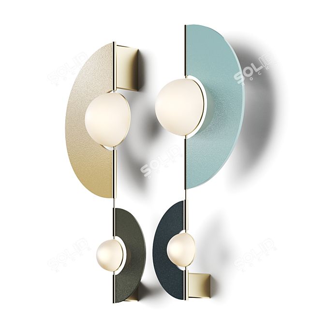 Modern Yoyo Designer Wall Light 3D model image 1