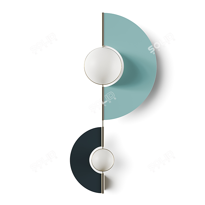 Modern Yoyo Designer Wall Light 3D model image 2