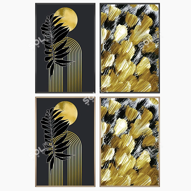 Artwork Set with Frame Variants 3D model image 2