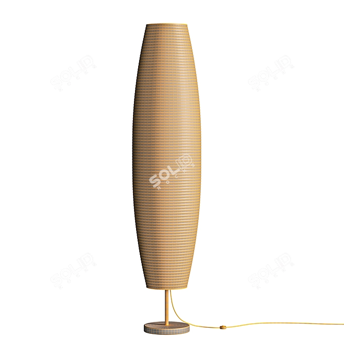 Contemporary Metal Round Base Floor Lamp 3D model image 5