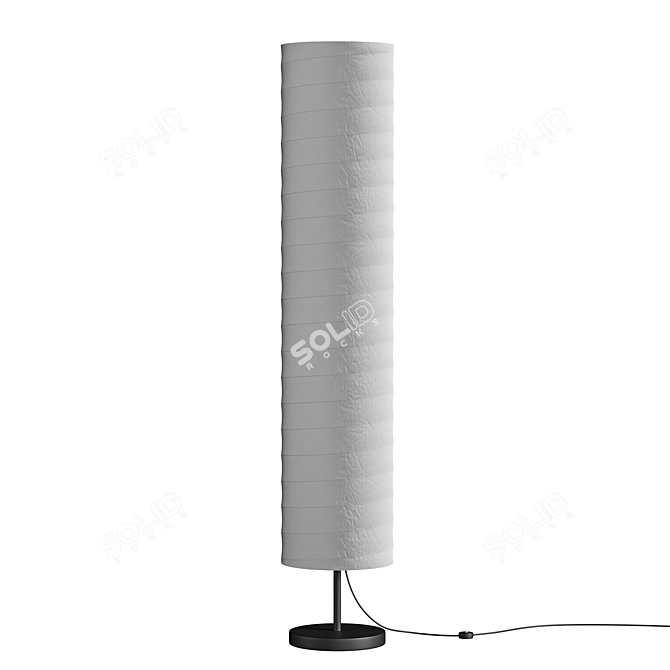 Modern White Paper Floor Lamp 3D model image 3