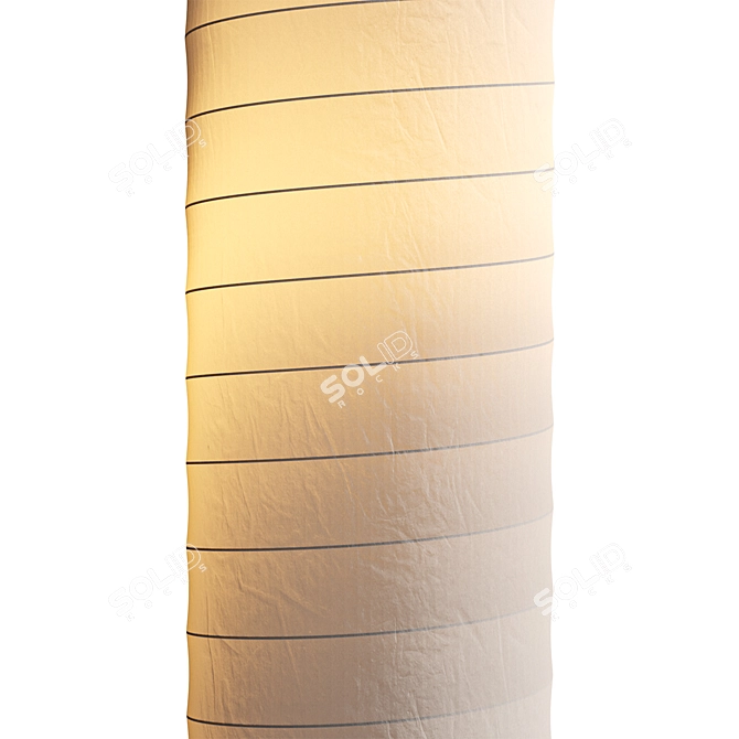 Modern White Paper Floor Lamp 3D model image 4