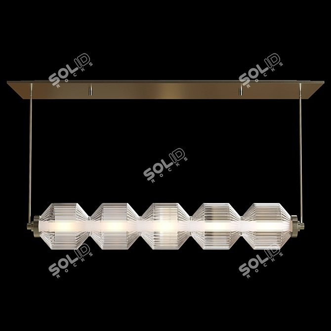 Elegance Defined: Reign Linear Chandelier 3D model image 3