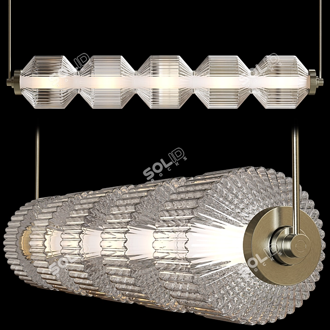 Elegance Defined: Reign Linear Chandelier 3D model image 4