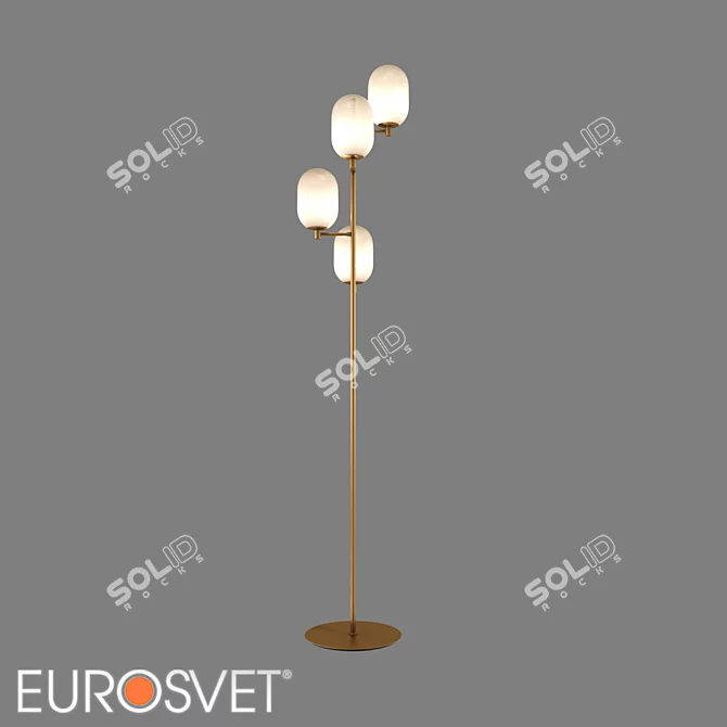 Eurosvet Loona Floor Lamp Glass Shades 3D model image 1