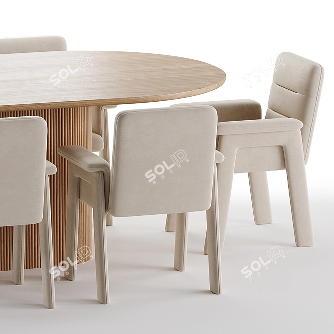 Sophisticated Dining Set 110 3D model image 5