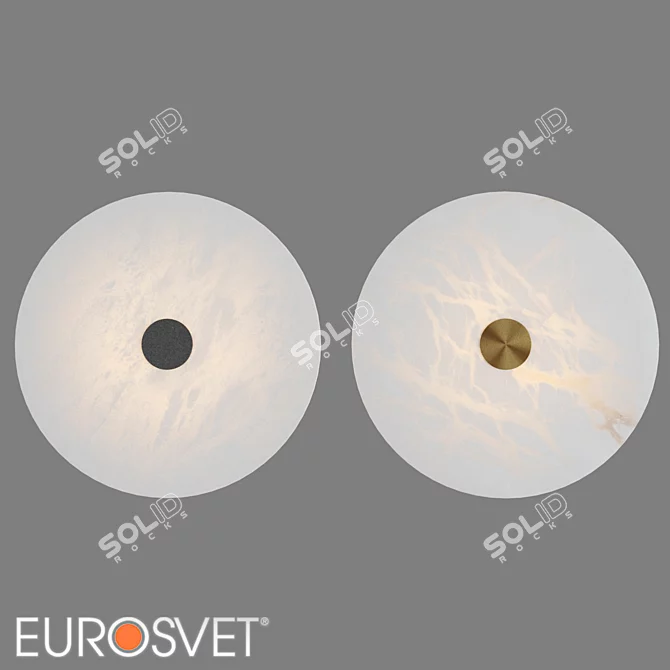 Thasos LED Wall Light with Marble Diffuser 3D model image 1