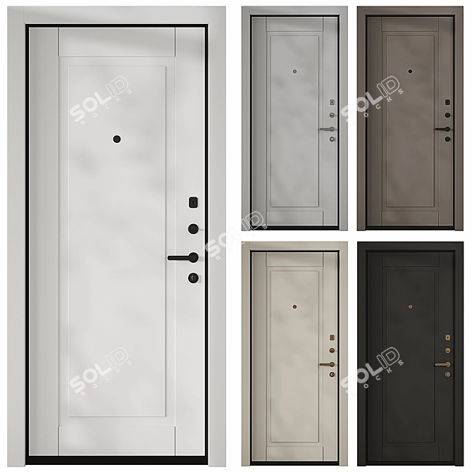 Prime Decor Panel Guardian Door 3D model image 1