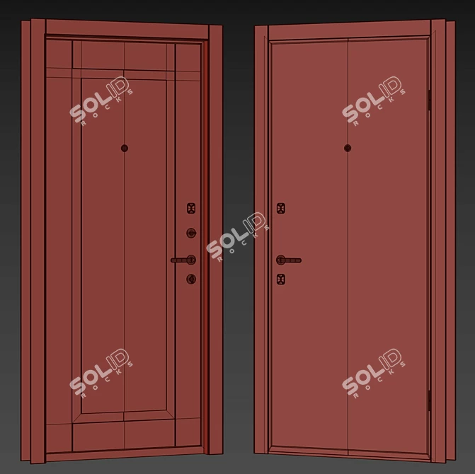 Prime Decor Panel Guardian Door 3D model image 5