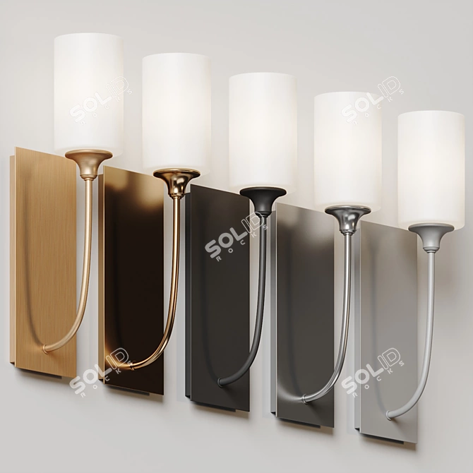 Elegant Rectangular Celeste Wall Sconce 3D model image 4