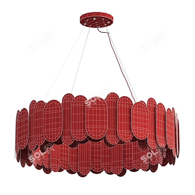 Modern Hanging Panel Light 3D model image 2