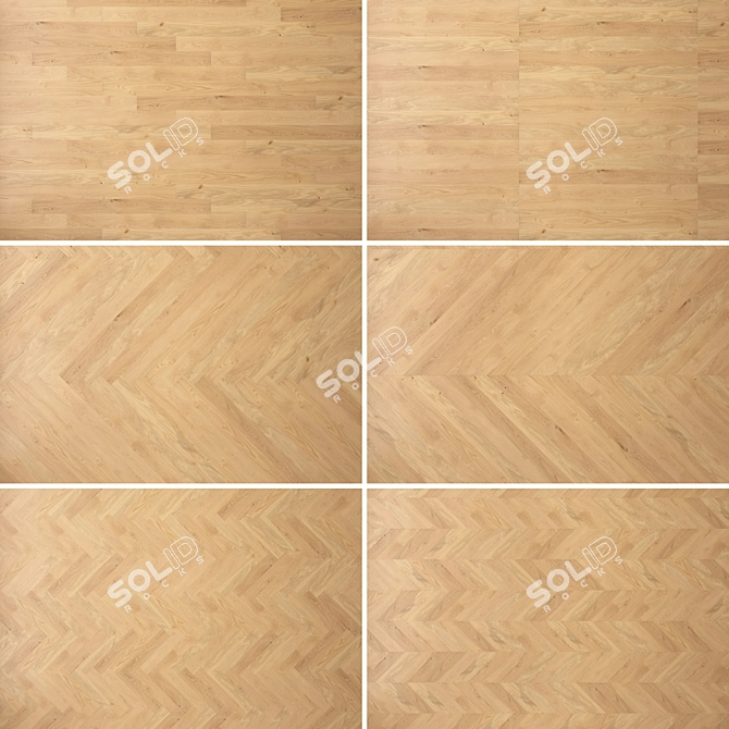 Premium Wood Floor 3D Model 3D model image 2