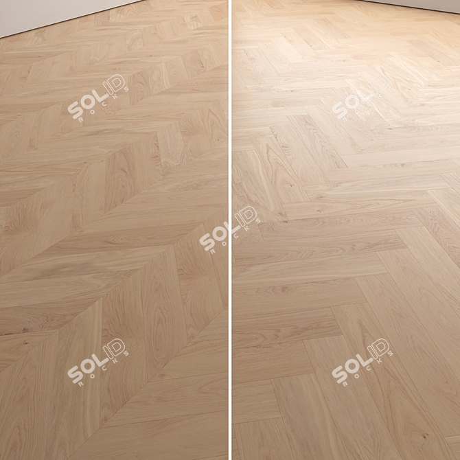 Premium Wood Floor 3D Model 3D model image 4