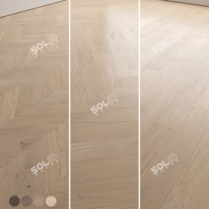 High-Quality 3D Wood Floor Set 3D model image 1