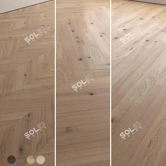 Luxury Wood Floor Set 3D 3D model image 1