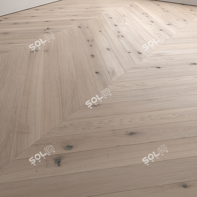 Luxury Wood Floor Set 3D 3D model image 3