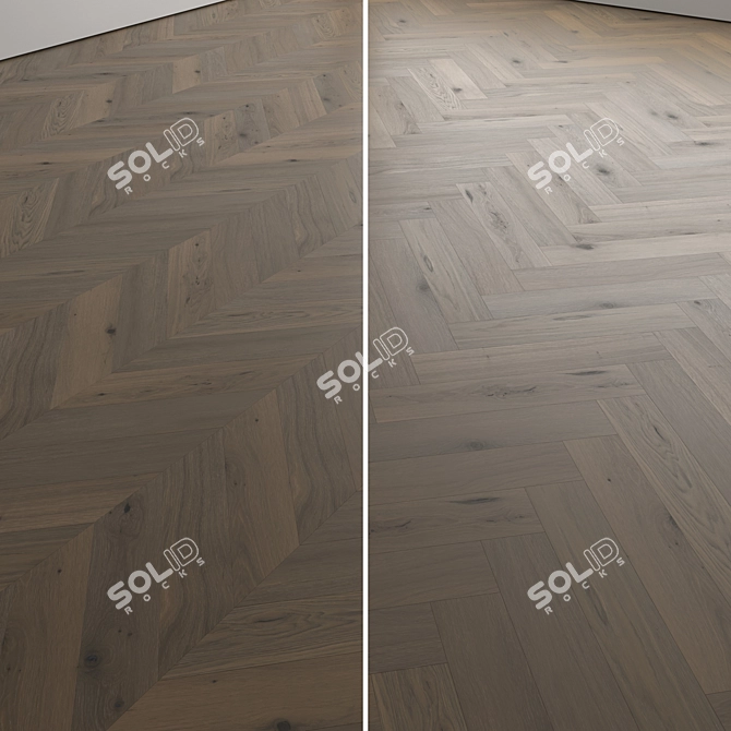 Luxury Wood Floor Set 3D 3D model image 5