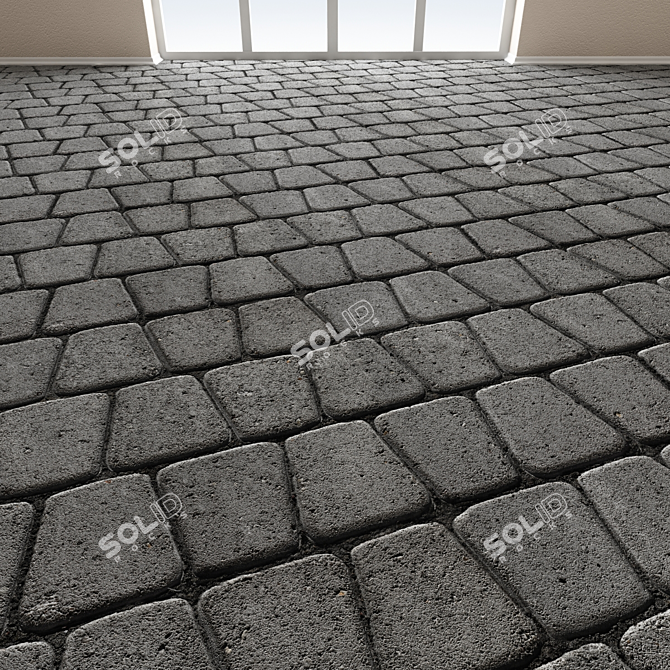 Seamless Paving Stone Detail 3D model image 1