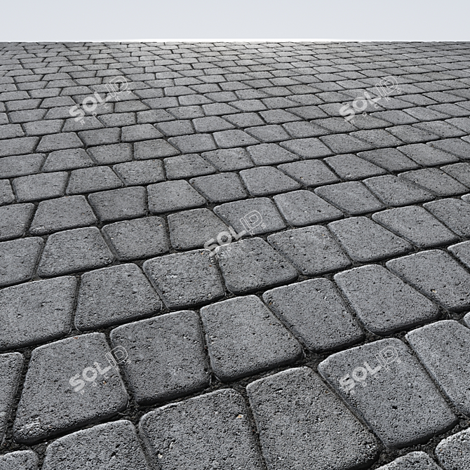 Seamless Paving Stone Detail 3D model image 4