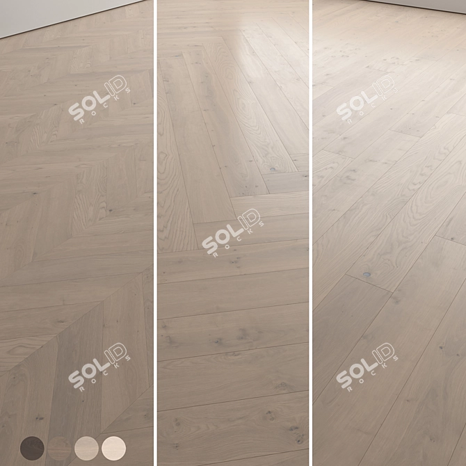 Wood Floor Set - 4 Colors 3D model image 1