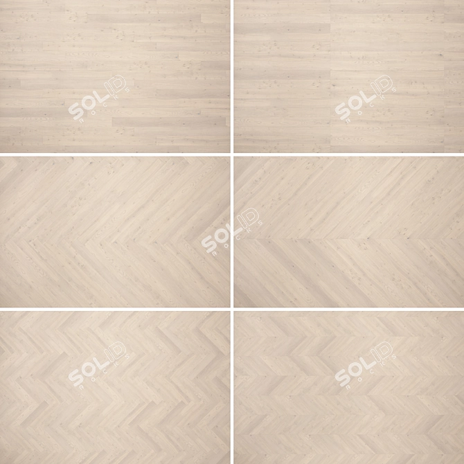 Wood Floor Set - 4 Colors 3D model image 2