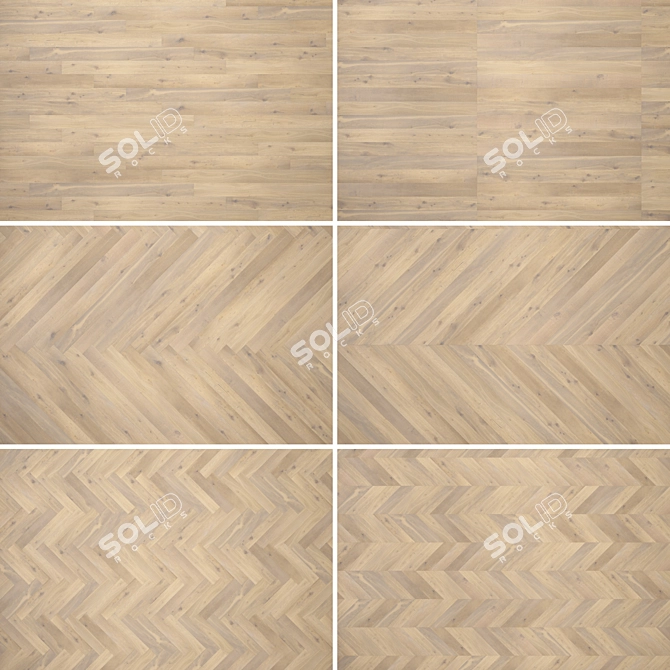 Wood Floor 3D Texture Set 3D model image 2