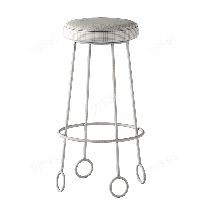 Sleek Yoyo Counter Stool 3D model image 7