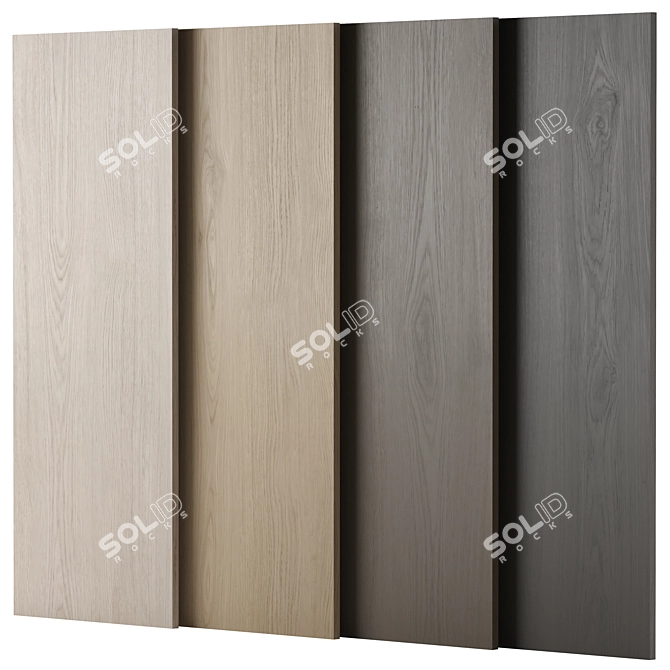 Oak 17 PBR Textures Set 3D model image 1