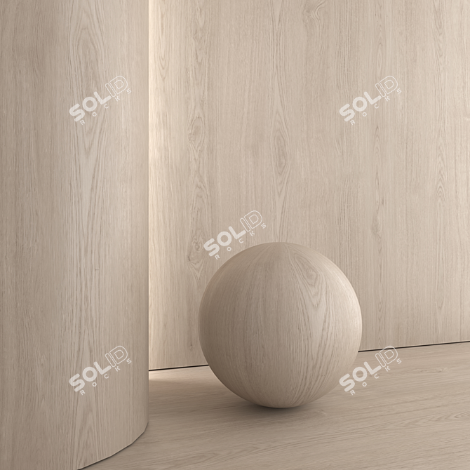Oak 17 PBR Textures Set 3D model image 3