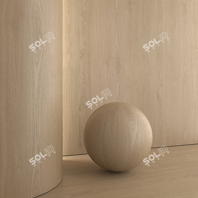 Oak 17 PBR Textures Set 3D model image 4