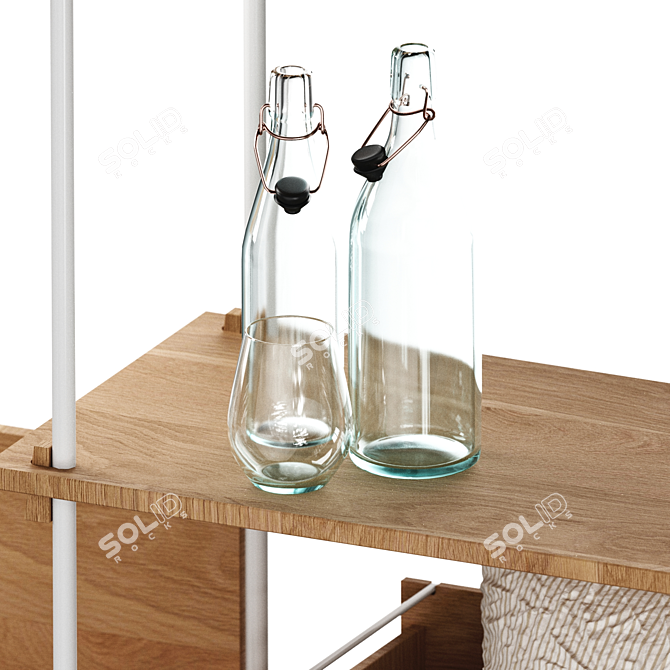 Customizable Floor Standing Shelving System 3D model image 4