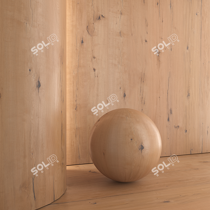 Oak Wood Texture Pack 3D 3D model image 4