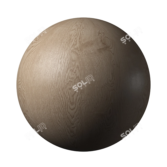 Oak Wood Material PBR Textures 3D model image 2