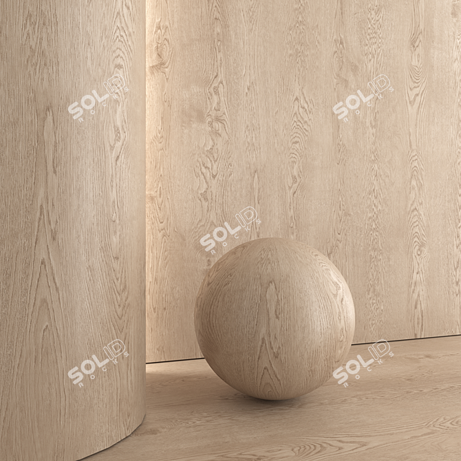 Oak Wood Material PBR Textures 3D model image 5