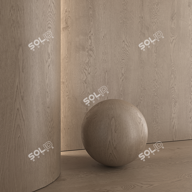 Oak Wood Material PBR Textures 3D model image 6