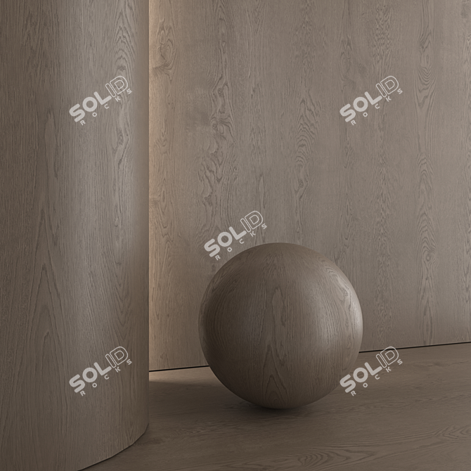 Oak Wood Material PBR Textures 3D model image 7