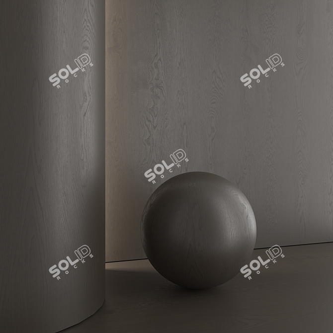 Oak Wood Material PBR Textures 3D model image 8