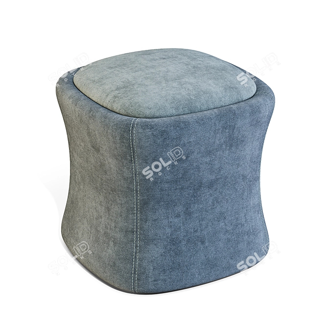 Elegant Leather Pouf by Durame 3D model image 2