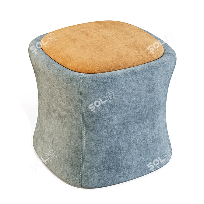 Elegant Leather Pouf by Durame 3D model image 10