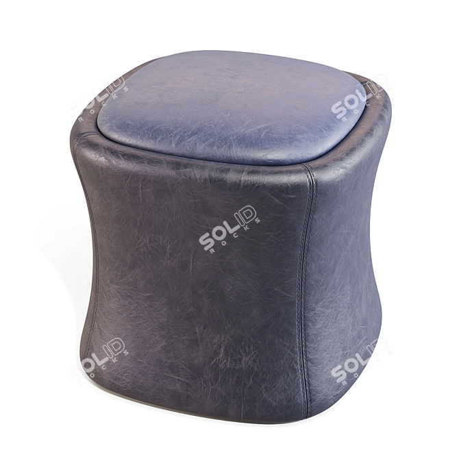Elegant Leather Pouf by Durame 3D model image 11