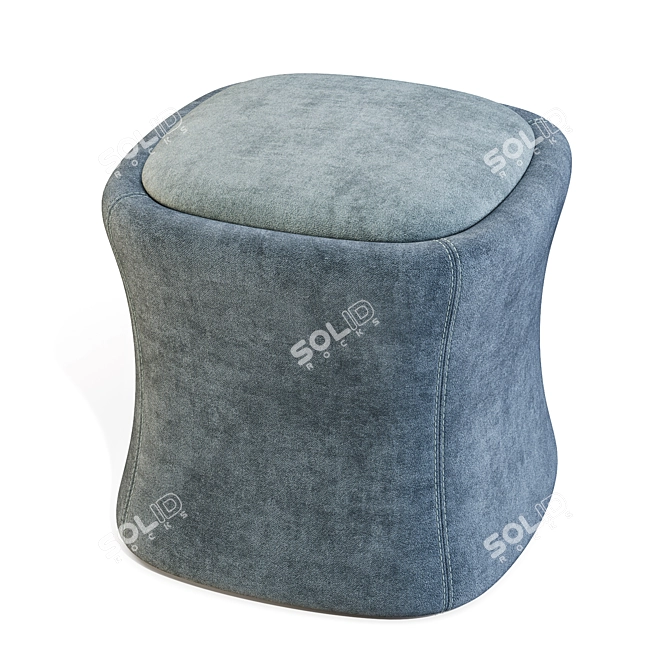 Elegant Leather Pouf by Durame 3D model image 12