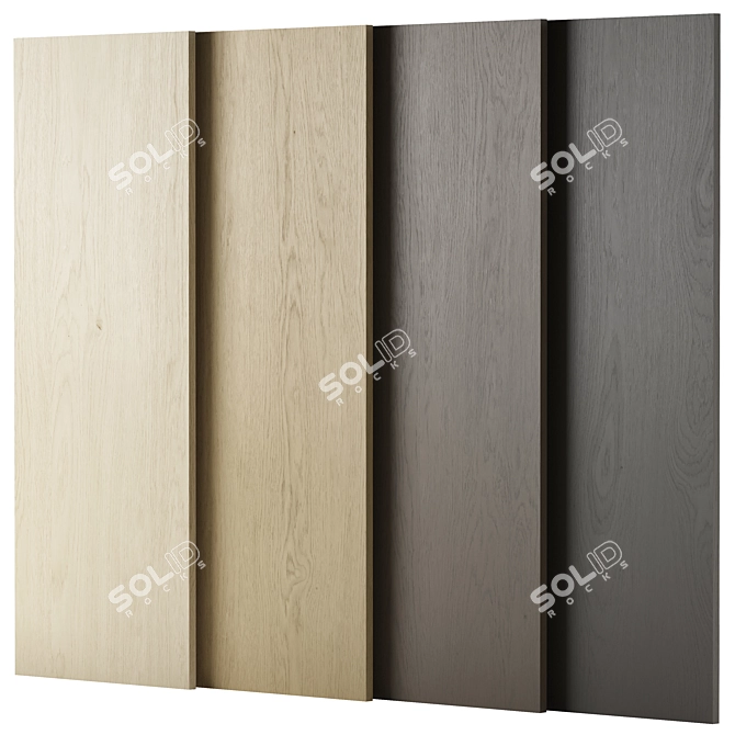 High-Quality Oak Wood Material 3D model image 1