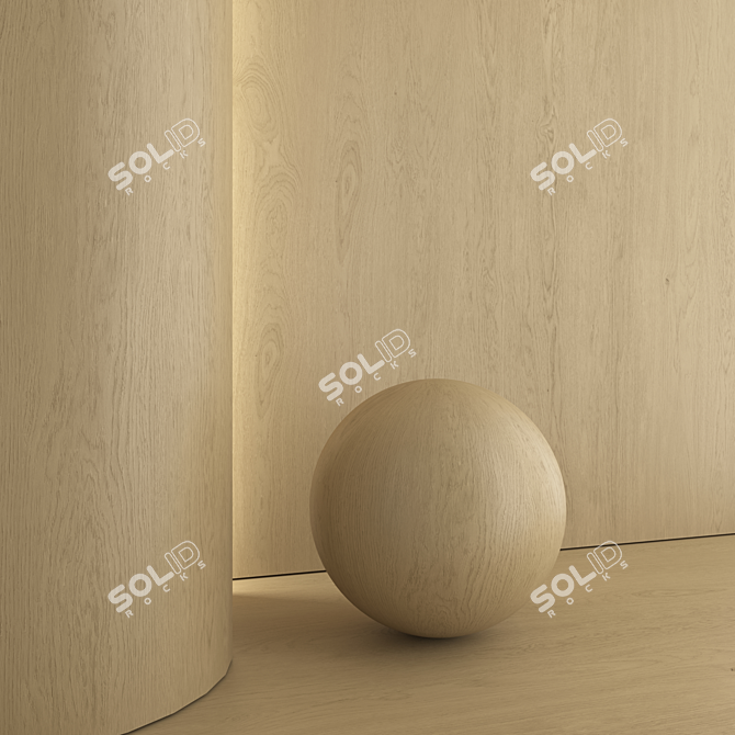 High-Quality Oak Wood Material 3D model image 4