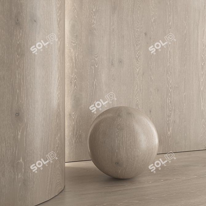 Oak Wood Material with PBRTextures 3D model image 5