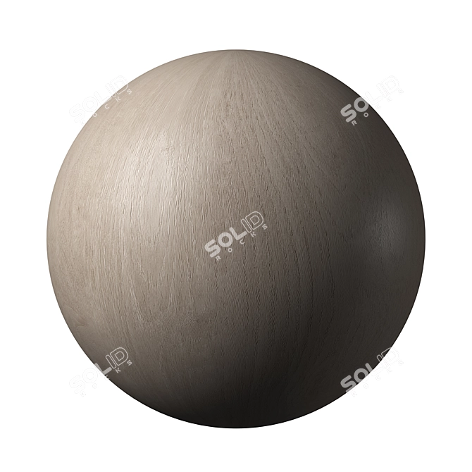 Oak Wood PBR Texture 3D 3D model image 2