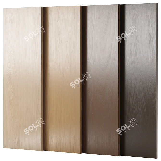 Title: Oak Wood 3D Model Kit 3D model image 1