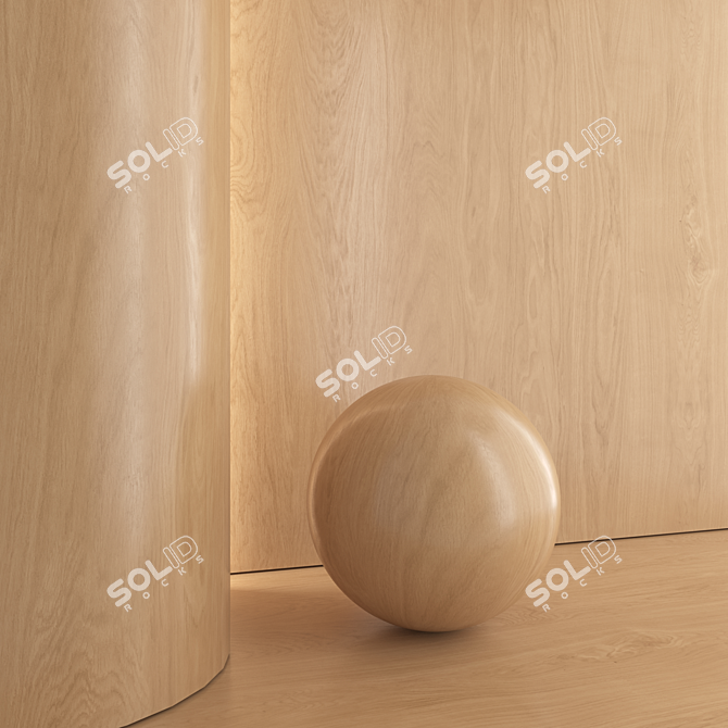 Title: Oak Wood 3D Model Kit 3D model image 4