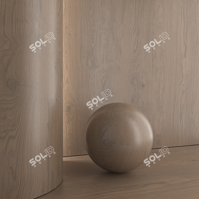 Oak Wood Material 3D Model 3D model image 4