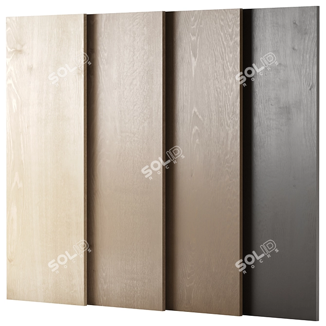 High-Quality Oak Wood Material 3D model image 1